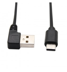 USB angle male to Type-c male charger cable